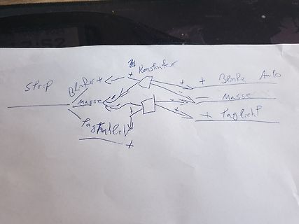 Handgezeichnete Skizze eines Schaltplans