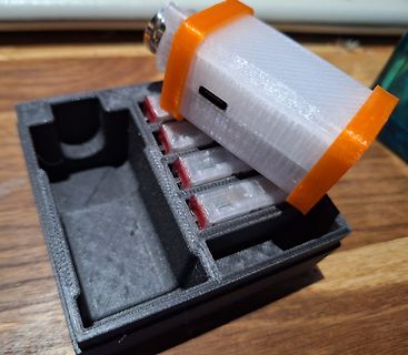 3D-gedruckter Halter für Batterien