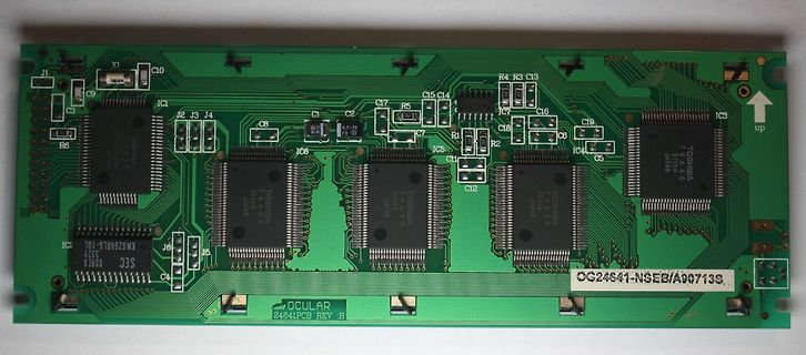 Bestückte grüne Leiterplatte mit Toshiba-Chips
