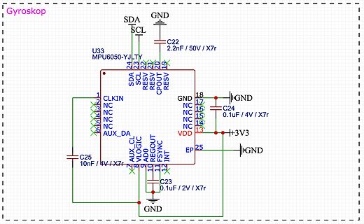 Schaltplan eines MPU6050 Gyroskops