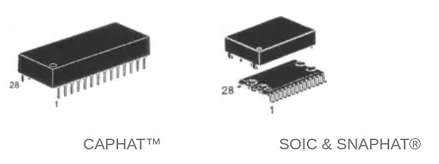 Darstellung von CAPHAT und SOIC & SNAPHAT Gehäusen
