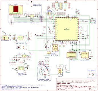 Schaltplan eines Mikrocontroller-basierten Systems mit ATmega644PA