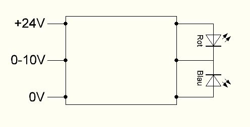 Schaltplan mit Spannungsversorgung und LEDs