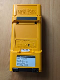 Rückseite eines Fluke Multimeters