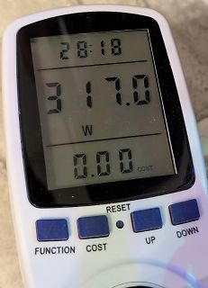 Display eines Strommessgeräts