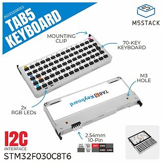 Produktfoto M5Stack TAB5 Keyboard Zubehör