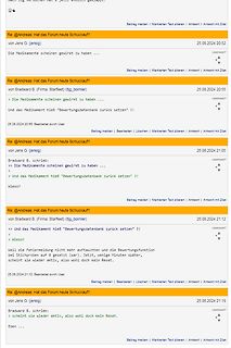 Ausschnitt eines deutschsprachigen Internetforums