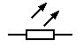 Schaltplan Symbol eines Bauteils mit Strahlung