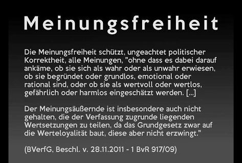 Text über Meinungsfreiheit und das Bundesverfassungsgericht