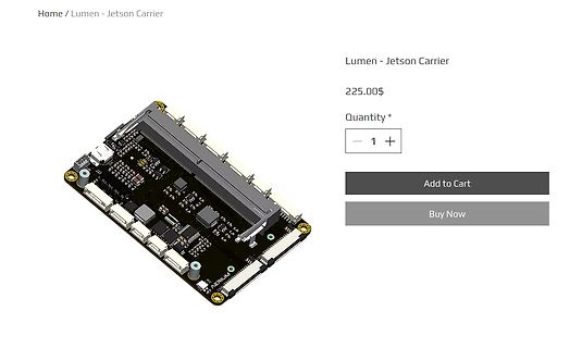 Webshop Produktseite Lumen - Jetson Carrier