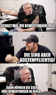 Meme mit drei Panels und deutschem Text