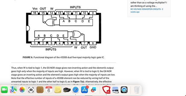 Funktionsdiagramm eines 4530B Majority Logic Gate IC