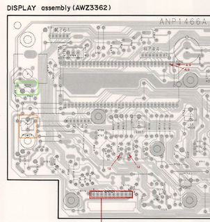 Leiterplatten-Layout einer Display-Baugruppe