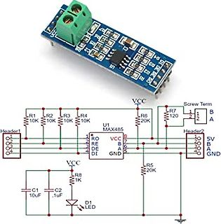 Schaltplan mit MAX485 Modul