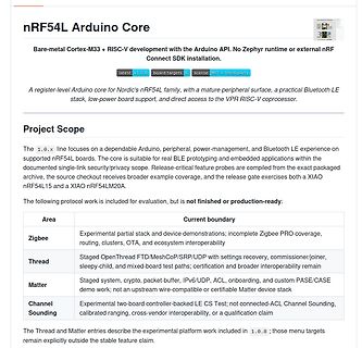 Dokumentation nRF54L Arduino Core