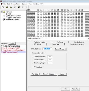 Software-Screenshot eines Datenpuffers (galep32)