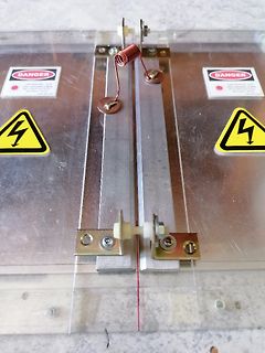 Aufbau einer Laser-Entladung oder eines Hochspannungs-Experiments