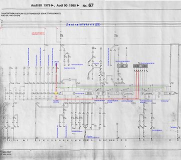 Stromlaufplan Audi 80/90 Zentralelektrik