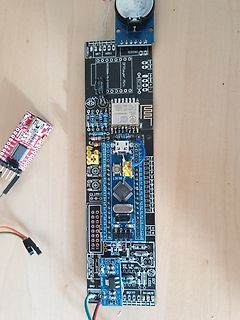 Leiterplatte mit Mikrocontroller und DFPlayer Mini Modul