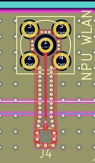 PCB-Layout eines Anschlusses