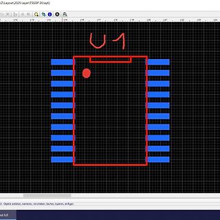 CAD-Ansicht eines IC-Footprints