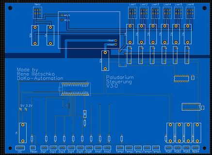 PCB-Layout einer Paludarium-Steuerung