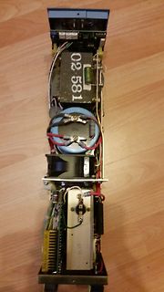 Innenansicht eines elektronischen Geräts mit Komponenten