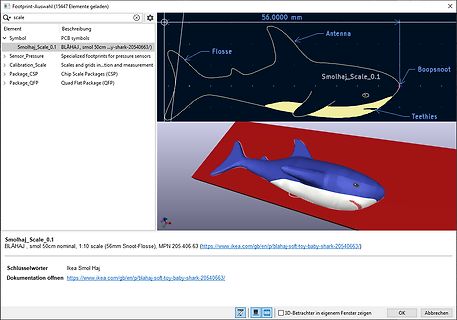 Software-Ansicht eines 3D-Modells eines IKEA-Haies