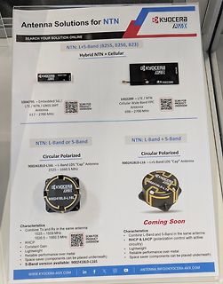 Werbeplakat für Kyocera AVX NTN Antennenlösungen