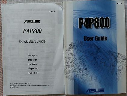 ASUS P4P800 Quick Start Guide und User Guide