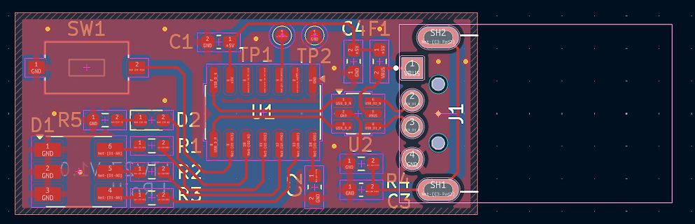 PCB-Layout einer Leiterplatte mit Mikrocontroller