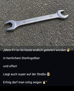 Meme mit Maulschlüssel und Text