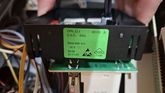 E.G.O. Netzteil oder Bauteil mit Typenschild