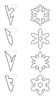 Geometrische Formen und Schneeflocken-Umrisse