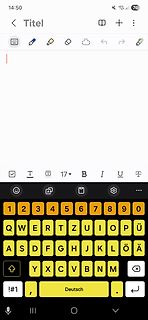 Screenshot einer Notiz-App