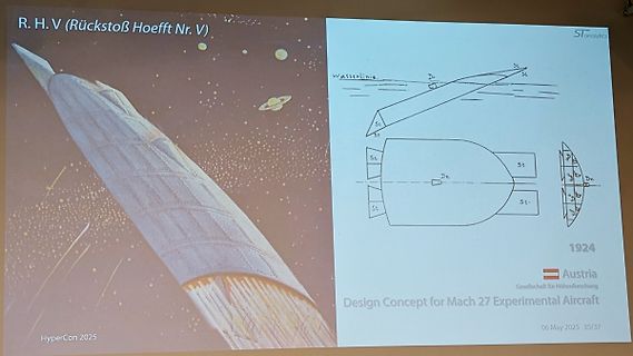 Präsentation eines Designkonzepts für ein Mach 27 Experimentalflugzeug