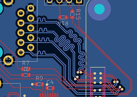 Ausschnitt eines PCB-Layouts