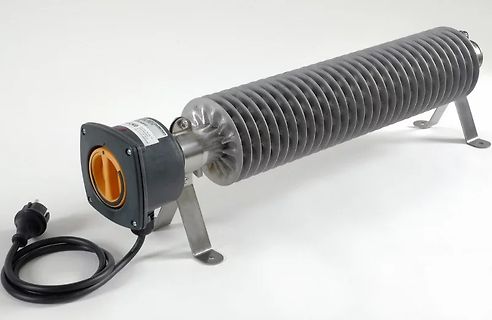 Industrie-Heizstrahler mit Wellrohrgehäuse