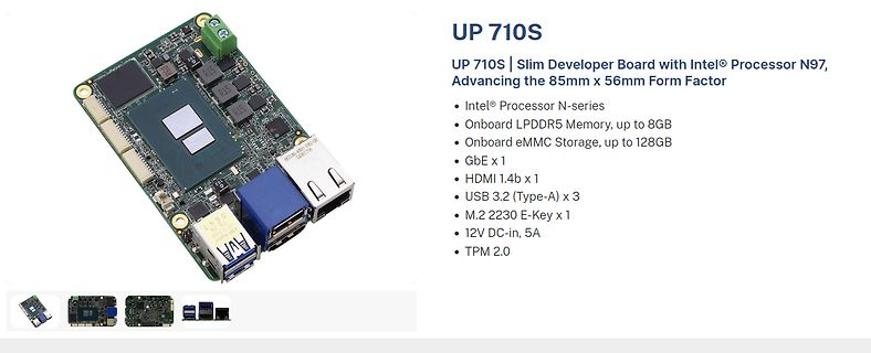 UP 710S Slim Developer Board mit Intel Prozessor