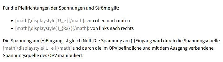 Text über Spannungs- und Stromrichtungen