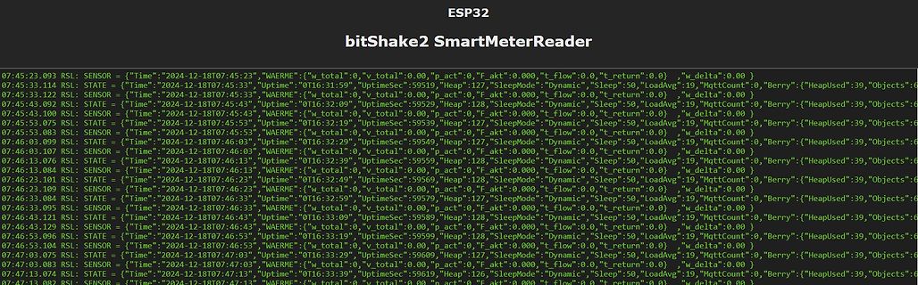 JSON-Logdaten eines ESP32 SmartMeterReaders
