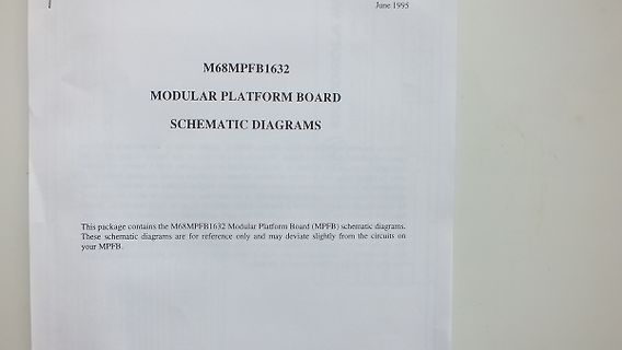 Titelseite der M68MPFB1632 Schaltpläne
