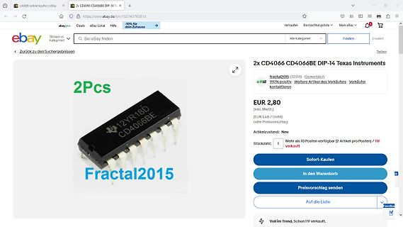 eBay-Angebot für CD4066BE integrierte Schaltung