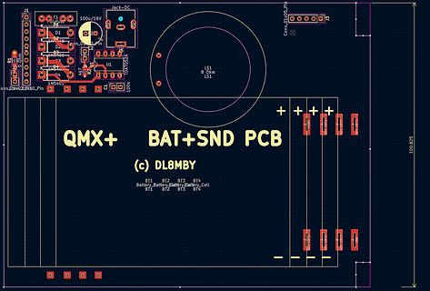 PCB-Layout QMX+ BAT+SND
