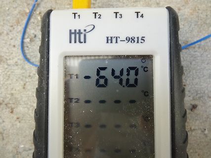 Digitales Thermometer mit Messwert