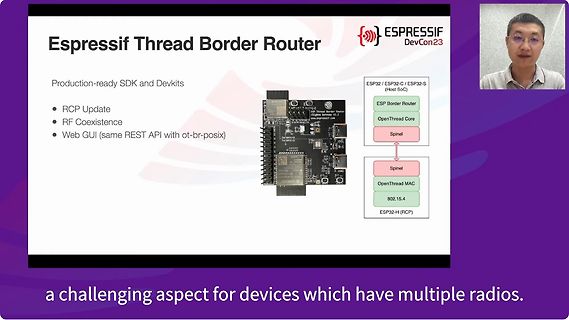 Präsentation Espressif Thread Border Router mit Blockschaltbild
