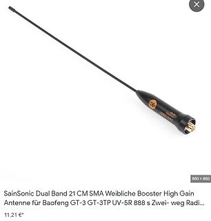 SainSonic Dual Band 21 CM SMA Antenne
