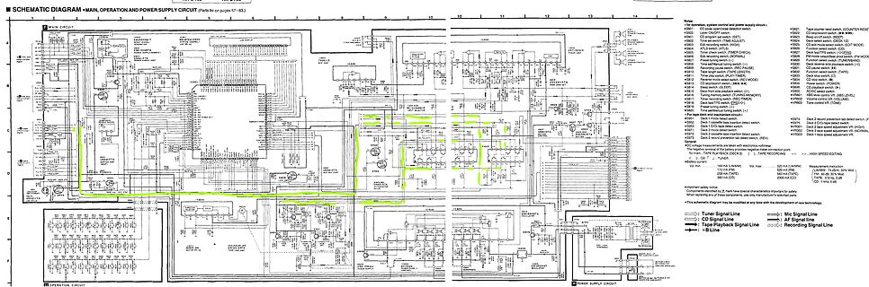 Schaltplan Main Operation und Power Supply Circuit