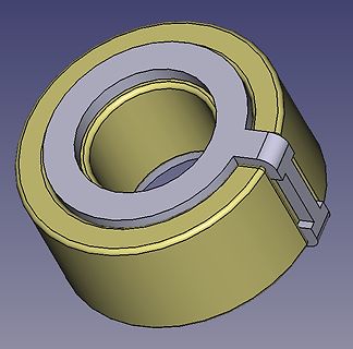 3D-CAD-Modell eines zylindrischen Bauteils