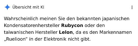 Textauszug aus einem Forum über Kondensatorhersteller
